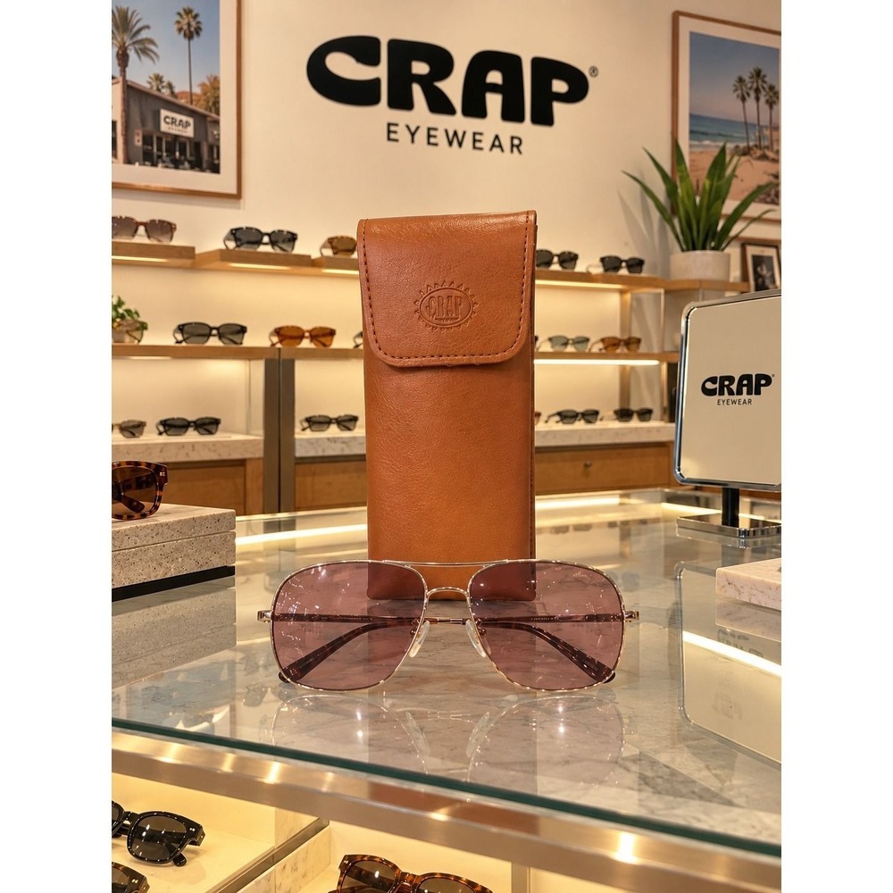 Crap "glass Bubble" unisex aviators w/case